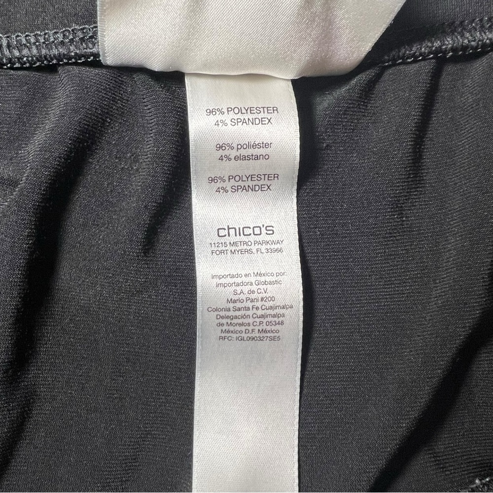 Chico’s Women’s Tulip Hem Pull On Stretch Pants Black Size 2 (12) - Picture 4 of 5